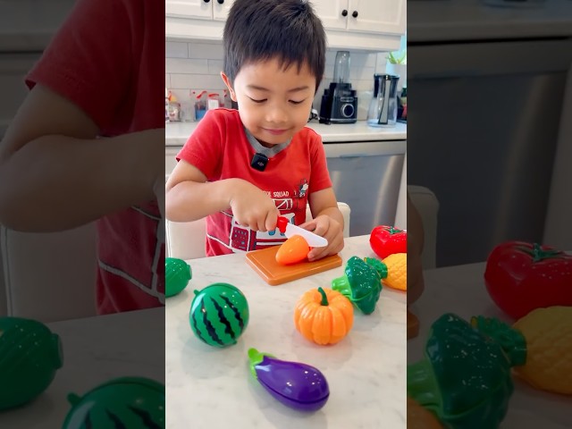 Can Keegan Slice This Apple?! 🍎 Toy Fruit Hack