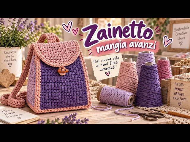 Crochet Backpack EAT LEFTOVERS - Full Tutorial