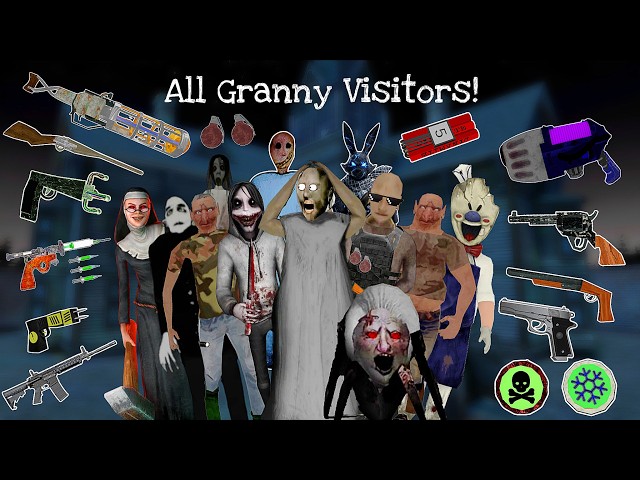 All Granny New Visitors & The Twins VS Crazy Unlimited Weapons! ( (Crazy Moments 😂🔥)