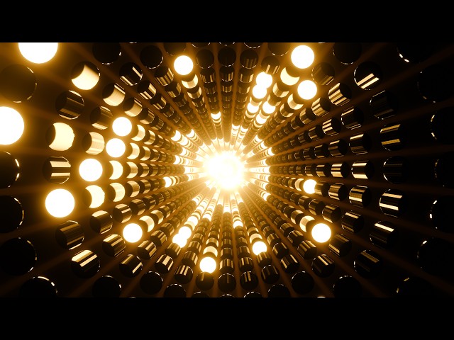 1 Hour Golden Light Tunnel Loop 4K No Audio | Warm Ambient VJ Visual Background