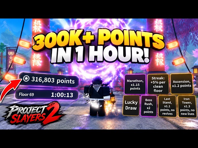 300K+ POINTS in 1 HOUR! The BEST UPDATED Dungeon Guide | Project Slayers 2