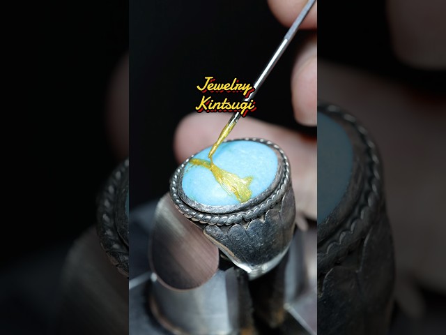 Filling a Cracked Turquoise with Gold