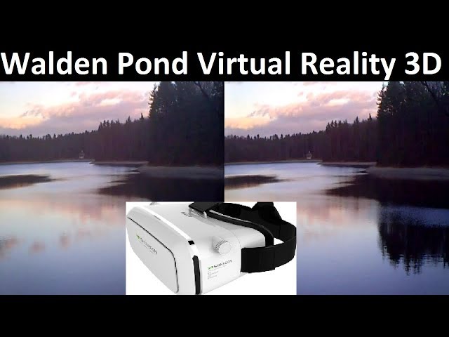 Walden Pond with Relaxing Music 3D ASMR Use your vr goggles. Virtual Reality