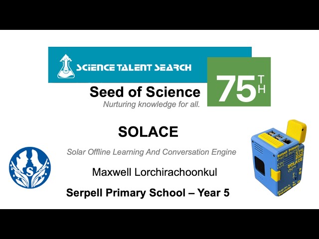 Science Talent Search (STS) 2026 - Invention -  SOLACE - AI Chatbot #STS2026 #LLM #localllm
