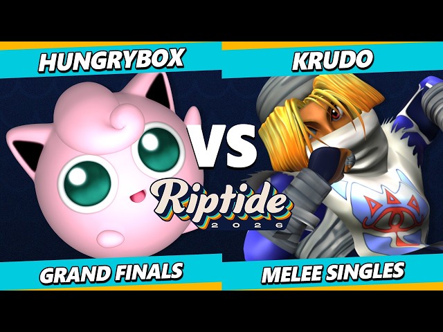 Riptide 2026 GRAND FINALS - Hungrybox (Jigglypuff) Vs. Krudo (Sheik) Smash Melee - SSBM
