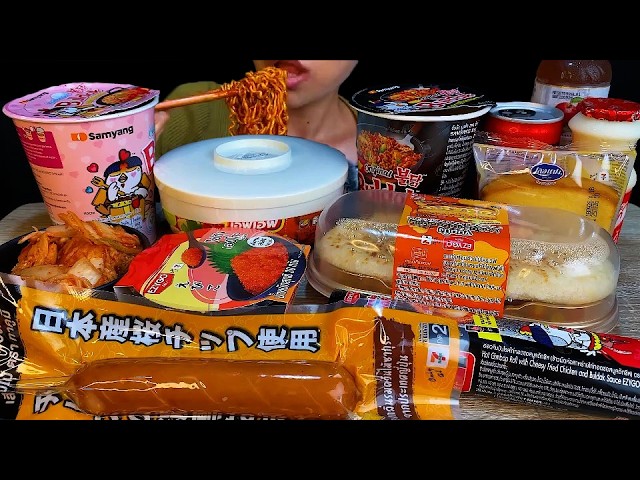 Convenience Store Food Mukbang|| Ramen, Gimbap, Cheeses Sausages