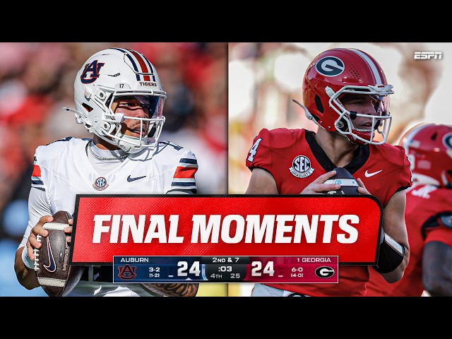 THRILLING FINISH 😱 Ending between the Auburn Tigers and Georgia Bulldogs | ESPN College Football