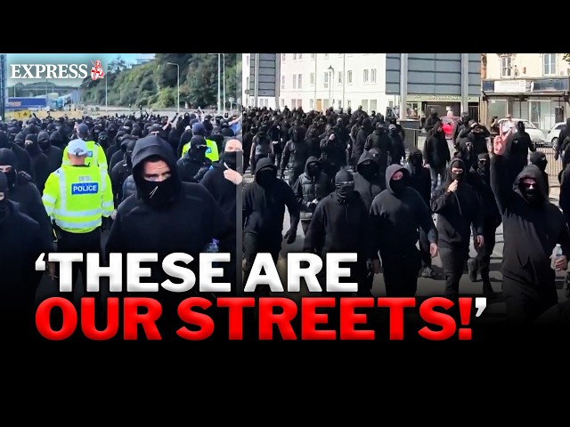'CHAOS and CONFUSION' as HUGE mob of masked protesters storm Dover