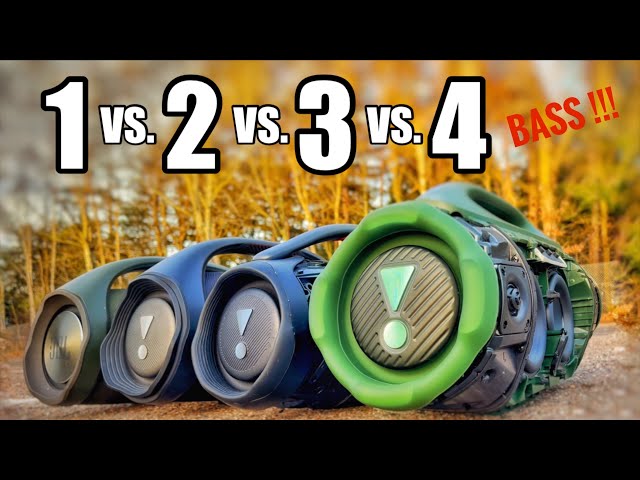Сравнение экстремальных басов JBL BOOMBOX 1, JBL BOOMBOX 2, JBL BOOMBOX 3 и JBL BOOMBOX 4!!!