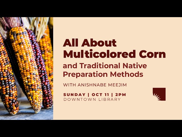 All About Multicolored Corn and Traditional Native Preparation Methods with Anishnabe Meejim
