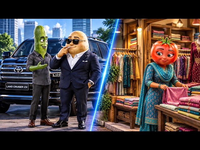 🥔 Potato Turns Out To Be The City's Richest Businessman 😱 | Tomato Got Their Dream Job | #vegetab...