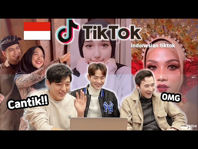 Korean guys react to Indonesian Tiktok!! *Cantik