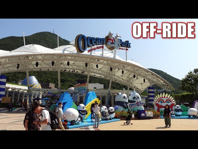 Ocean Park Off-Ride Footage (60FPS), Hong Kong Theme Park & Zoo | Non-Copyright