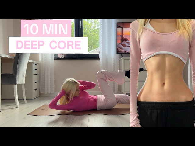 10 MIN DEEP CORE PILATES WORKOUT // ABS & SLIM WAIST
