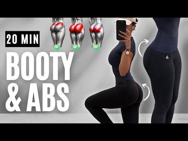20 MIN FLAT BELLY & ROUND BOOTY WORKOUT - No Squats, No Jumping, No Equipment