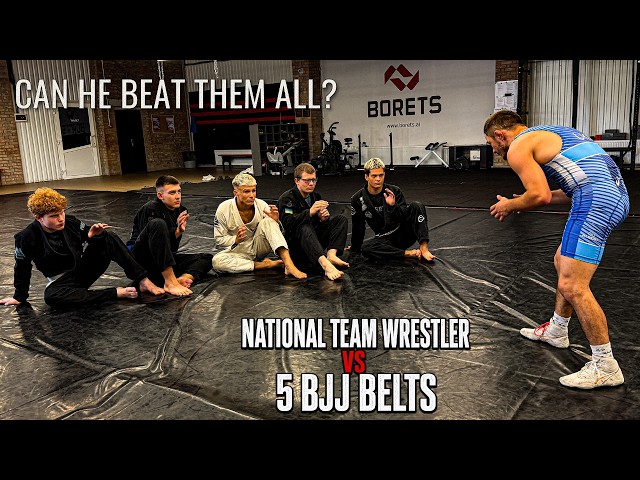 BJJ vs WRESTLING 🤯 Can a 57kg National Team Wrestler BEAT EVERY BJJ Belt? BRUTAL TAKEDOWNS