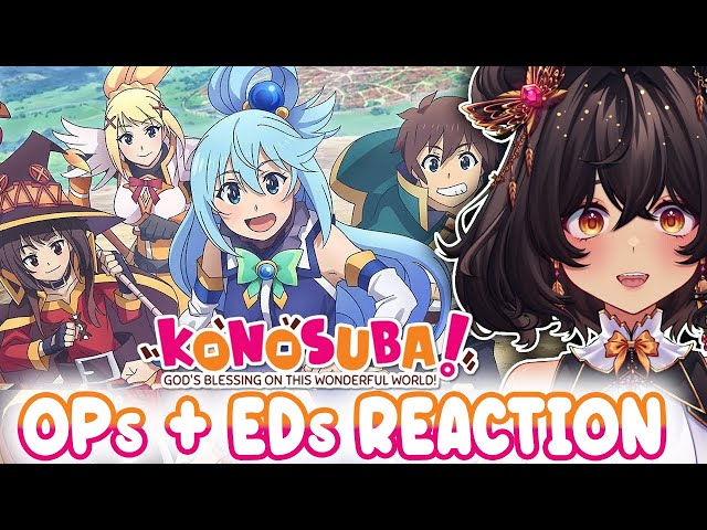 FIRST TIME Reacting to ALL KONOSUBA Openings & Endings | BLIND REACTION