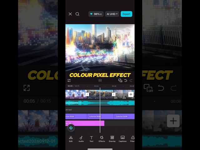Colour Pixel Effect Tutorial #capcut #capcutpioneer #1mincapcut #tutorial #capcuttutorial