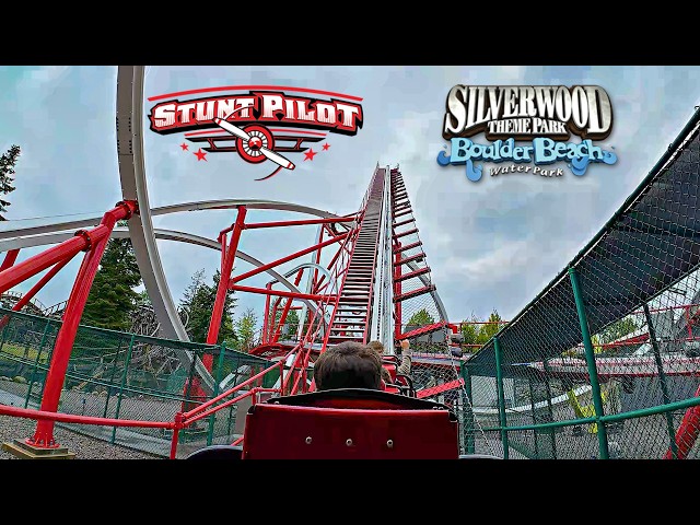 Stunt Pilot Roller Coaster On Ride 4K POV Silverwood Theme Park 2026 09 07