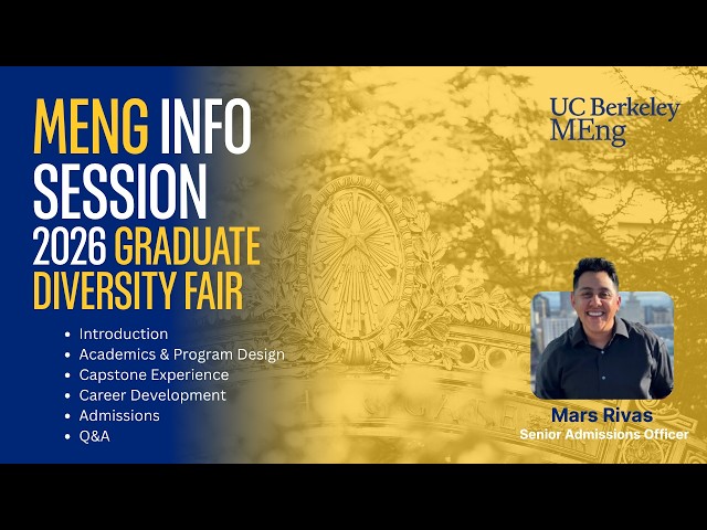 MEng Info Session | 2026 Graduate Diversity Fair [Full Replay]