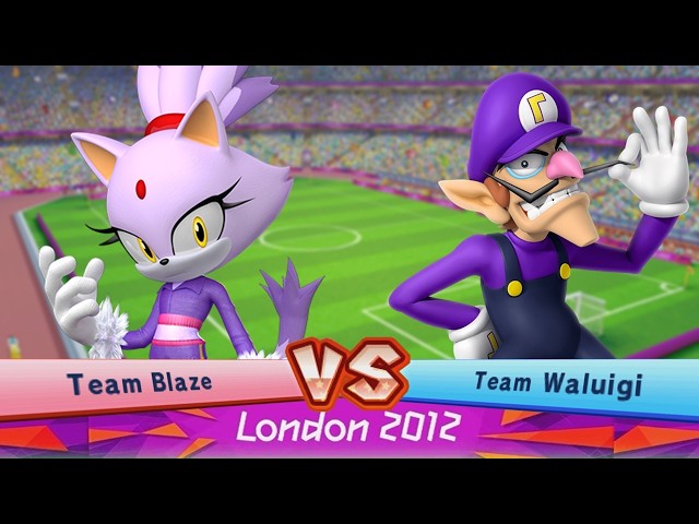 Mario & Sonic at the London 2012 Olympic Games - Blaze/Silver Vs. Waluigi/Luigi