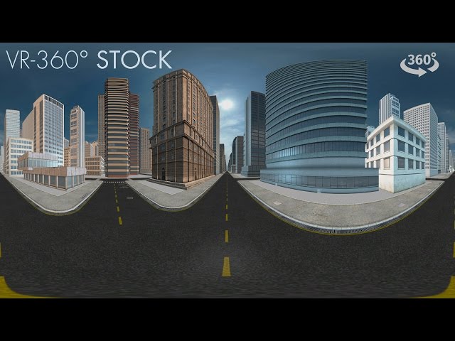 VR 360 City Walk Through V1 BlueSky