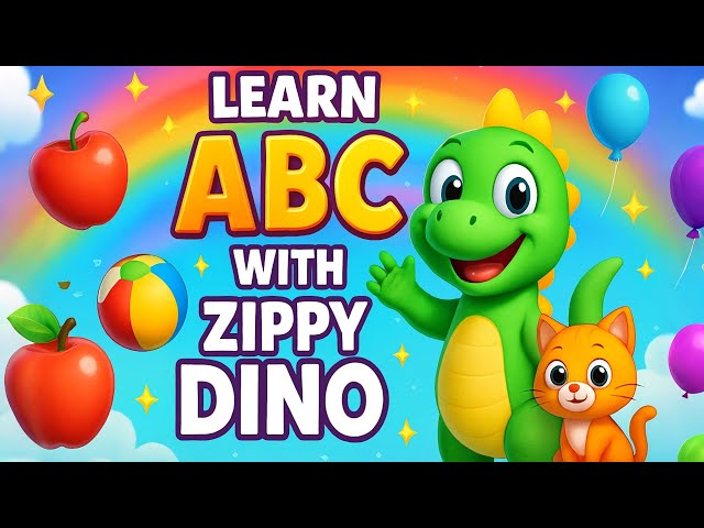 ABC Song for Kids | Learn Alphabets with 3D Animation | A for Apple B for Ball | Zippy Dino