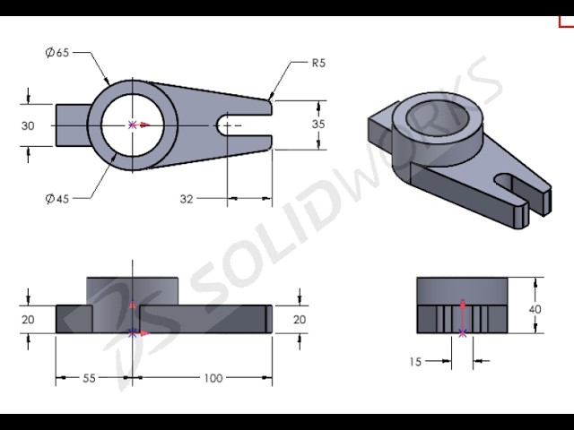 SOLIDWORKS Practice Drawing - 29 | 2D Sketch to 3D Modeling | Basic to Advanced 🔥