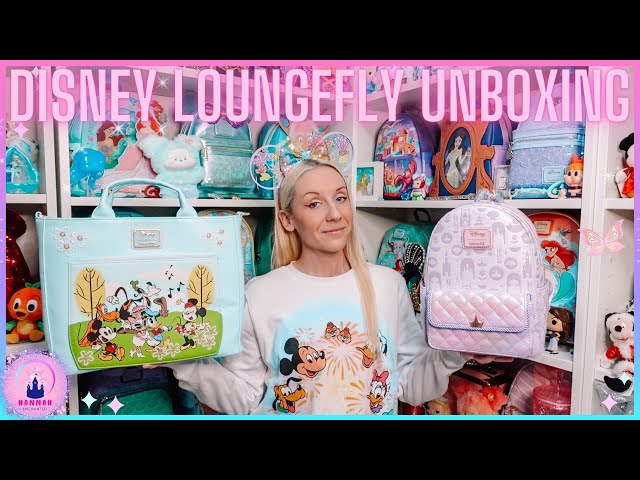Disney Unboxing! Mickey Mouse & Friends Loungefly Mini Backpack Disney Princess Loungefly Haul Vlog
