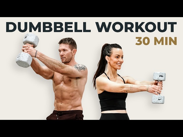 30 MIN FULL BODY DUMBBELL WORKOUT | Strength + Metcon, No Repeats