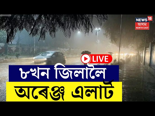 LIVE | Weather Update | ৮খন জিলালৈ সতৰ্কবাণী | কোন কোন জিলাত হ'ব ধাৰাসাৰ বৰষুণ? N18L