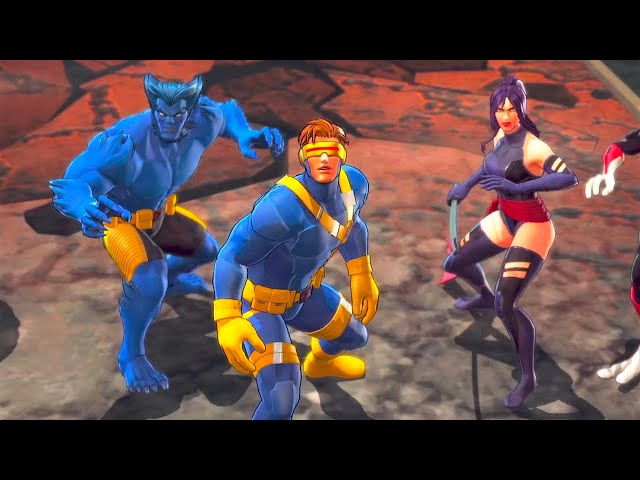X-Men vs Sentinels (Xavier School Fight Scenes) - Marvel Ultimate Alliance 3