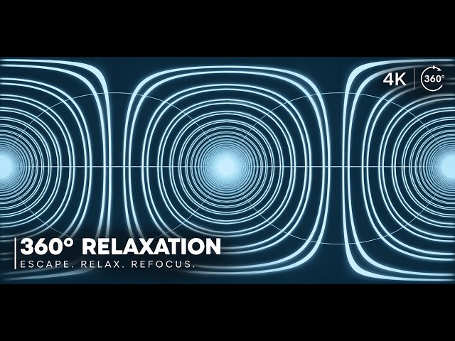 360° Blue Light Tunnel | Relaxing 4K Virtual Reality Experience
