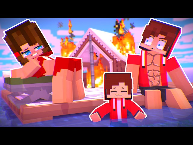 MAIZEN : JJ got STUCK in OCEAN his FAMILY?! - Minecraft Animation JJ& Mikey