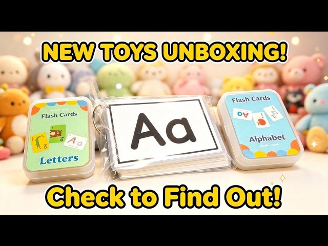 TOY ASMR 🧲🎎 Satisfying Unboxing • 3 Sets Alphabet Flash Cards • Learn & Review A–Z