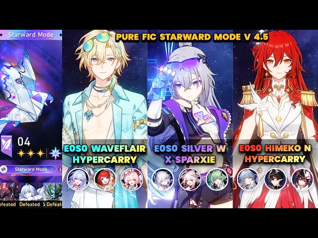 E0S0 Waventurine & Silver Wolf & Himeko Nova | New PureFiction Starward Mode | V4.5 | 4 Stars | HSR|