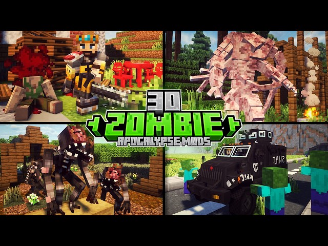 Top 30 Minecraft Zombie Apocalypse Mods! (2026)
