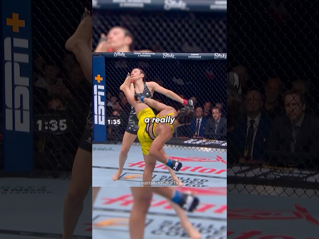 What is she doing? 🤔 #ufc
