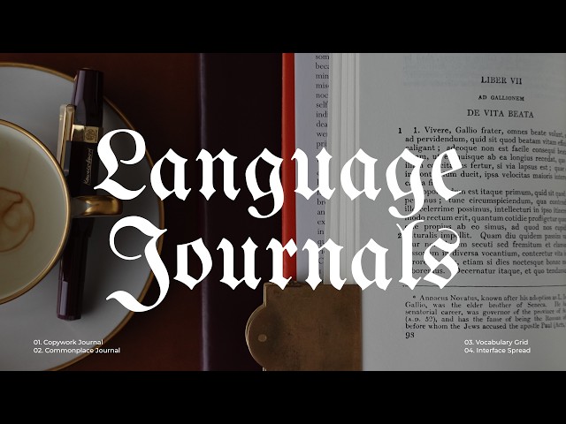 how to learn a language using your commonplace notebook & planner