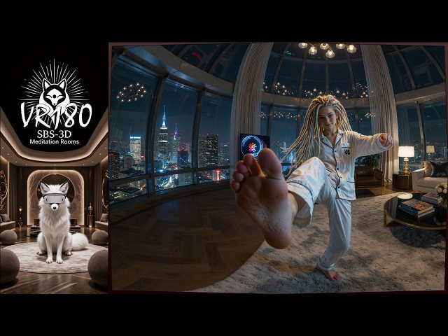 VR180 | Aggressive fabric ASMR kickboxing (bad quality)