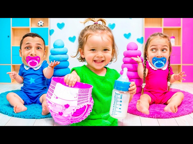 Parents Become Babies! A Funny Baby Care Story for Kids