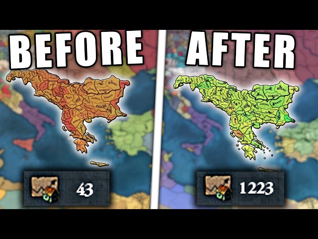 I Ignored Conquest as Byzantium and Built 1223 Dev in EU4
