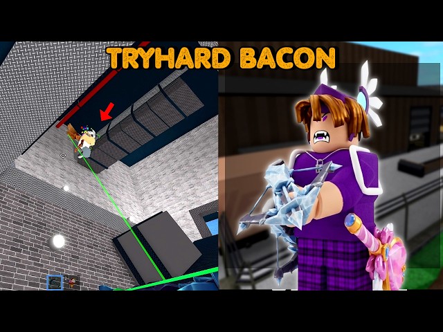 PLAYING MM2 AS A TRYHARD BACON...😈