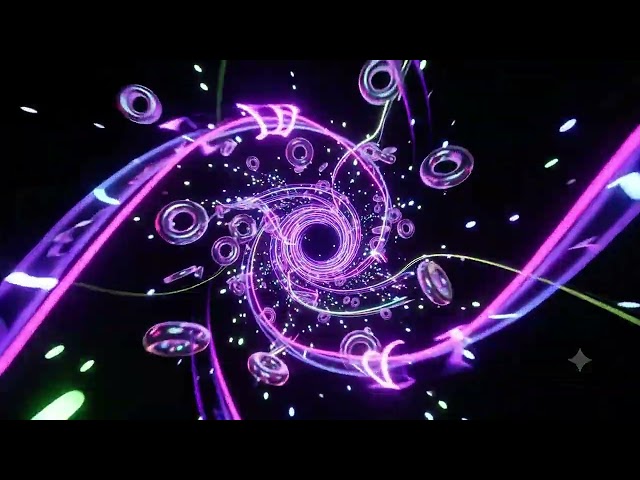 Plasma Helix Overdrive ⚡ 4K VJ Loop | Futuristic Neon Plasma Tunnel | Cosmic VJ Studio! ✨