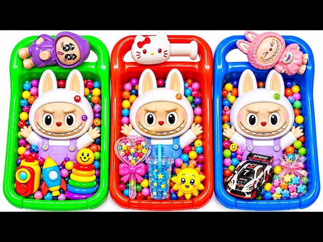 Can Labubu Find the Secret Toy? 👀 Colorful Beads & Treasure Hunt! 🔑