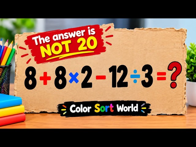 The Answer Is NOT 20! 😱 Can You Solve This Tricky Math Puzzle? 🧠🔥 | LIVE 📝