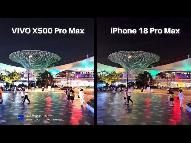 Vivo X500 Pro Max Vs iPhone 18 Pro Max camera comparison 