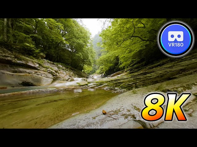 1 Hour Japan's Beautiful Rivers Compilation VR180 8K Binaural ASMR