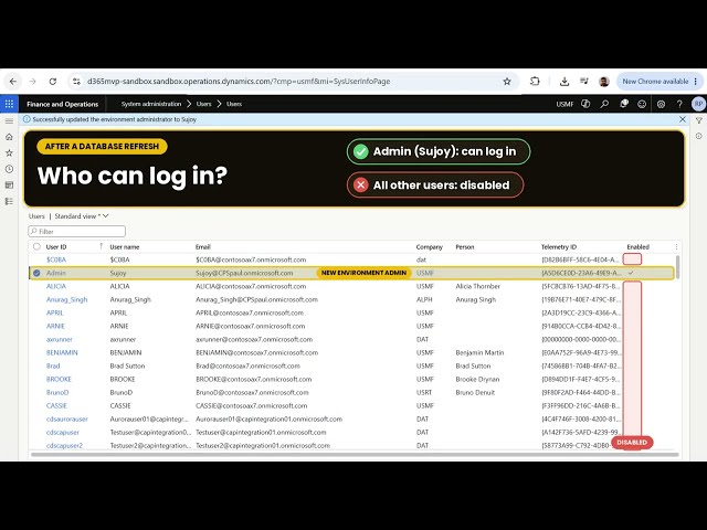 New in D365 F&O: Change the Environment Admin in One Click