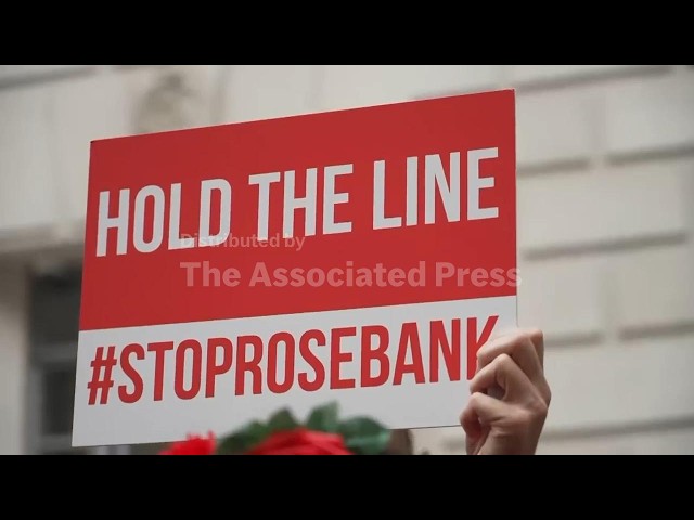 London's climate group protest against Rosebank oil field project